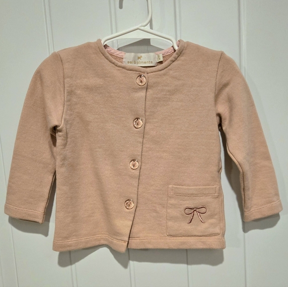 Sal & Pimenta Pink Bows Cardigan - Picture 1 of 5